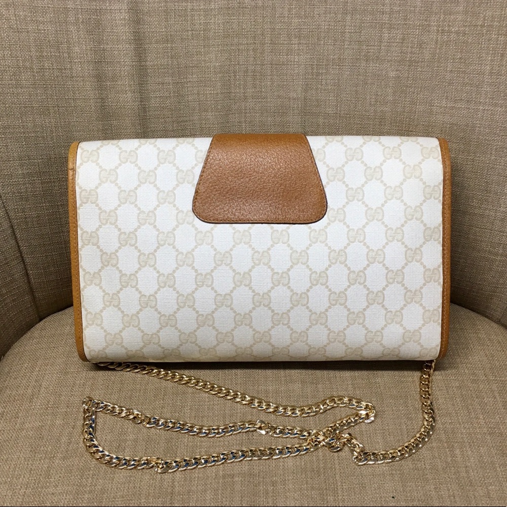 Authentic Gucci white monogram coated canvas crossbody bag - Picture 12 of 16